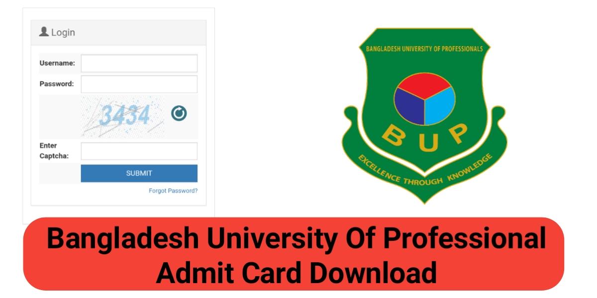 BUP Admit Card Download 2022
