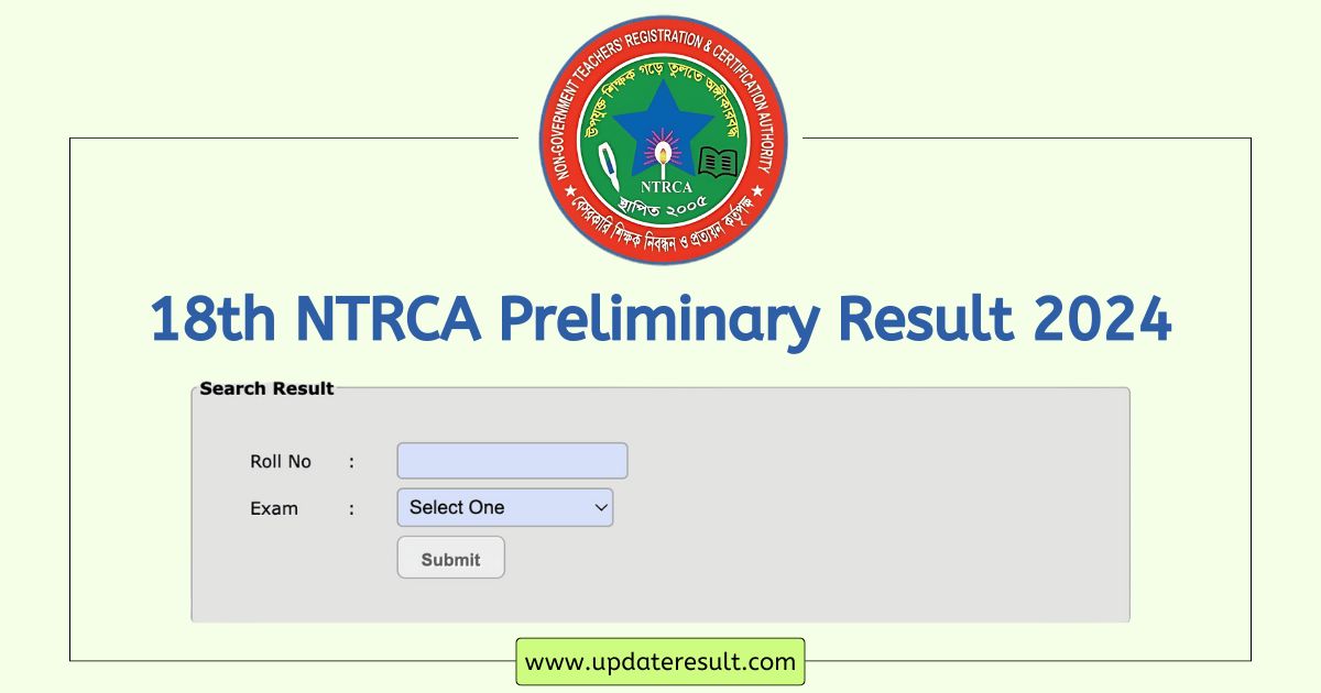 18th NTRCA Preliminary Result 2024
